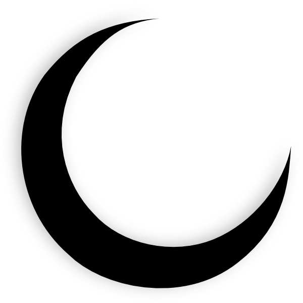 Crescent Moon Black Clip Art - vector clip art online ...