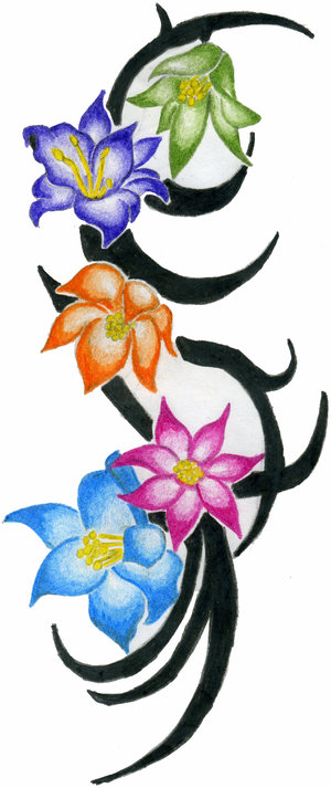 Flower And Heart Tattoos - ClipArt Best