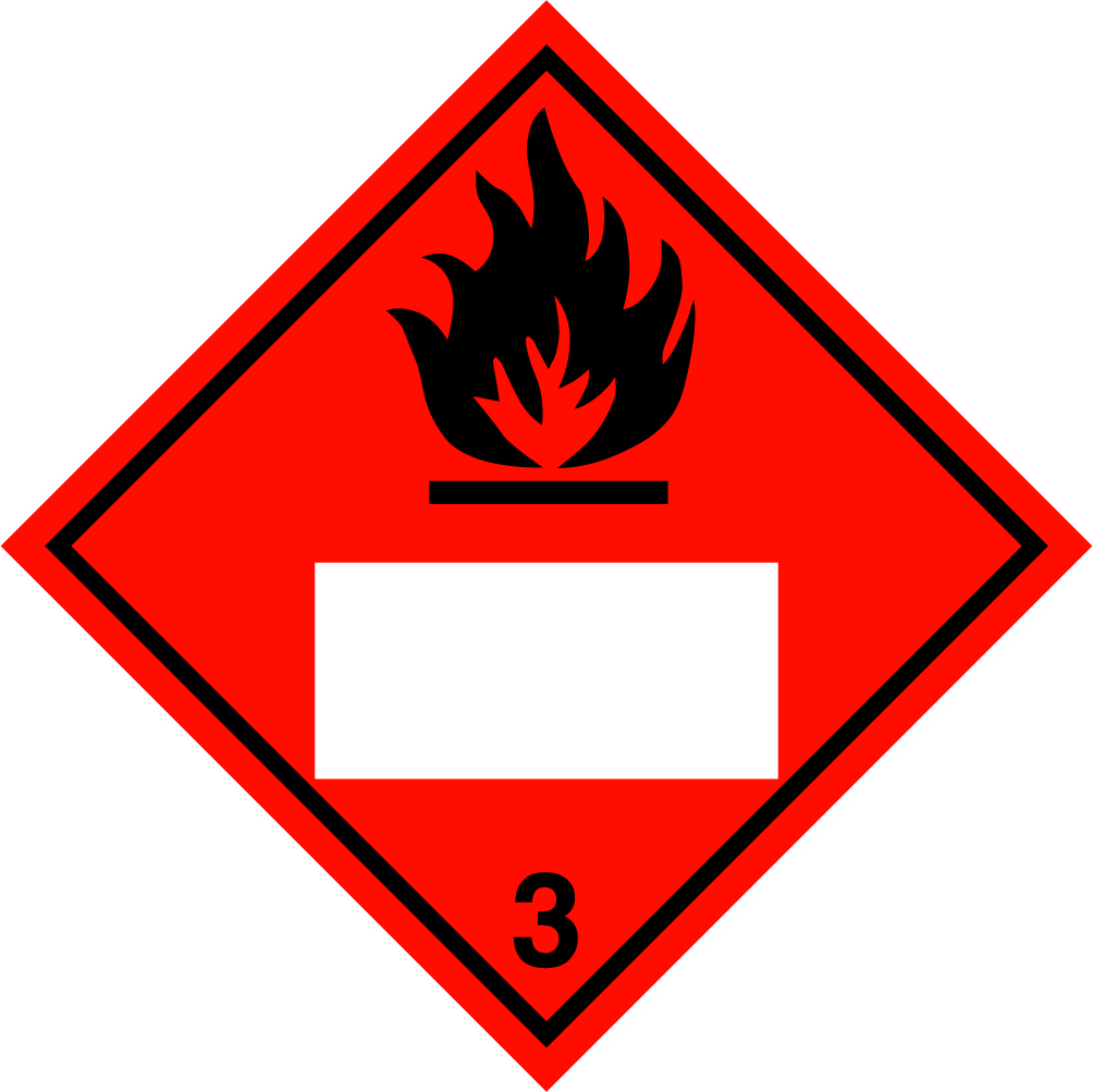 Placard/Container Label 300mmx300mm Class 3 Flammable Liquid 3 ...