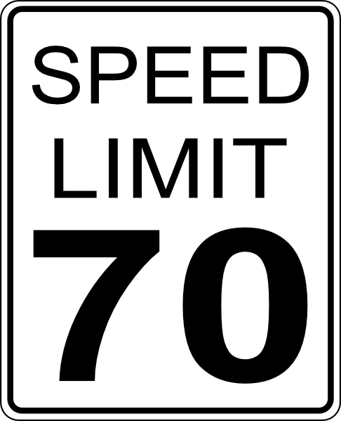 Speed Limit clip art Free Vector