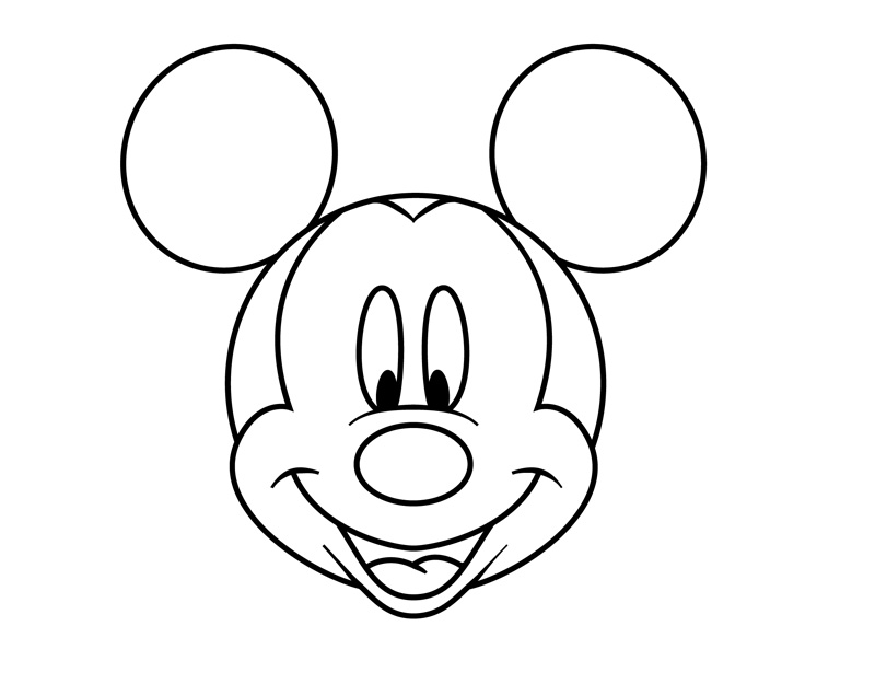 Pics For > Mickey Mouse Head Sketch