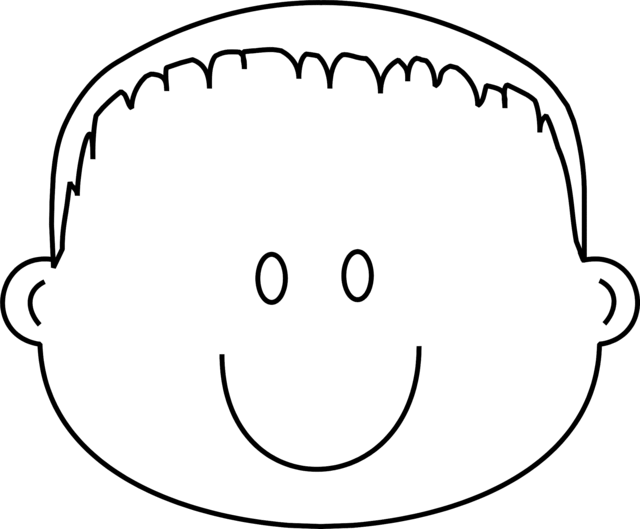 Boy Happy Face Coloring Page | Greatest Coloring Book