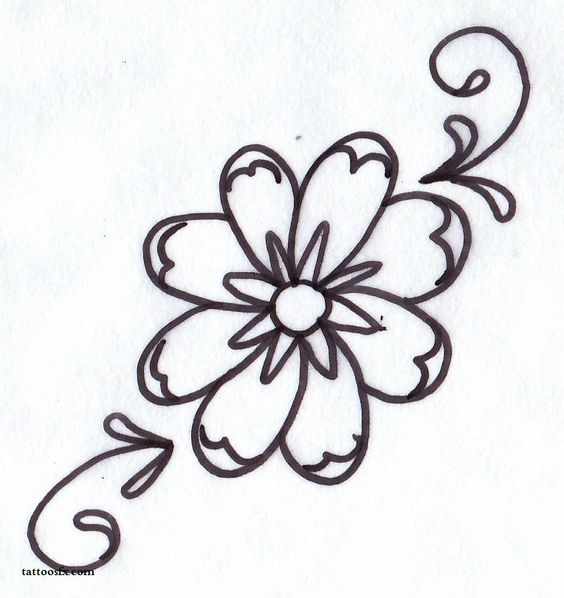 Daisy flowers, Tattoo stencils and Heart tattoo designs