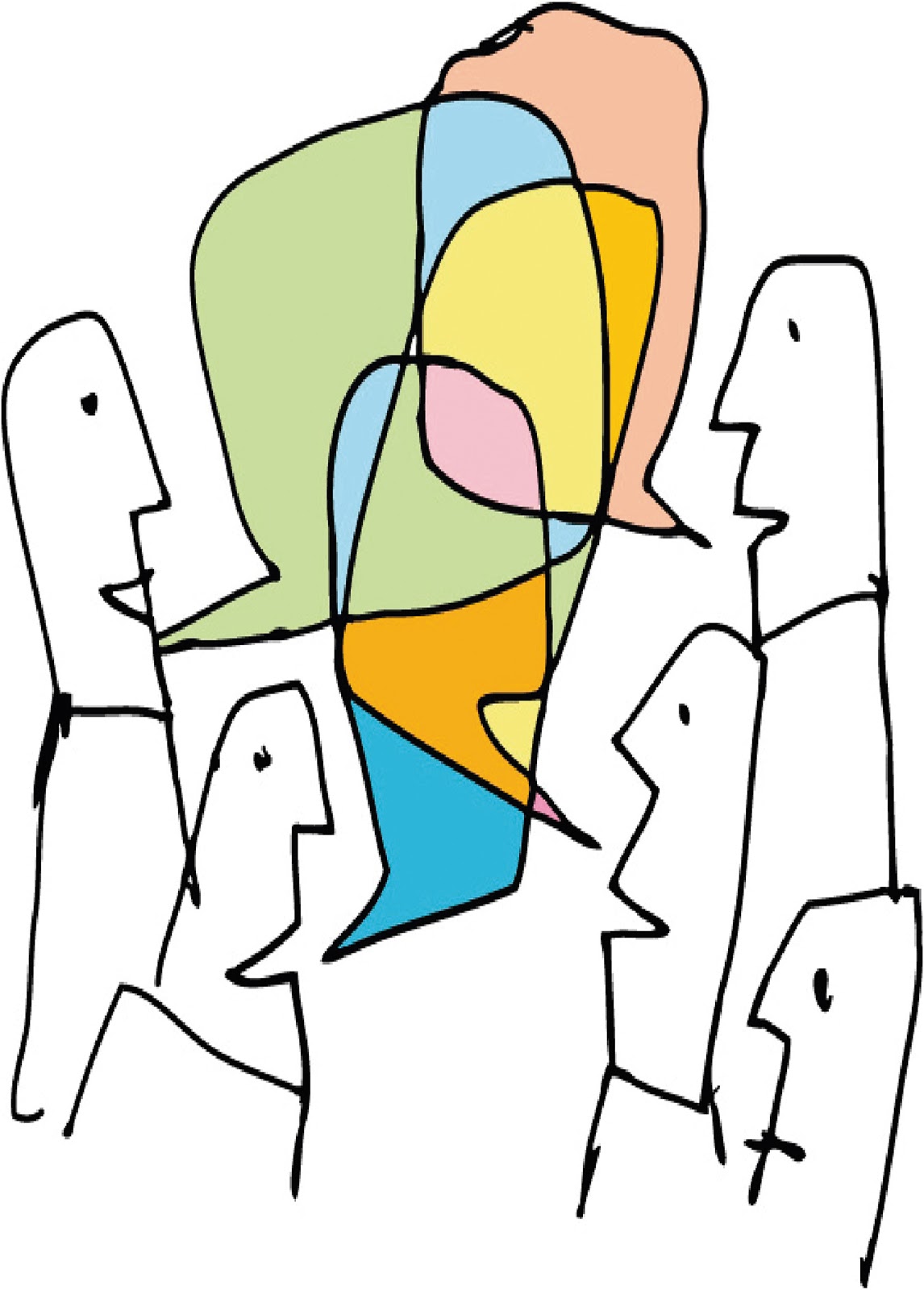 People speaking different languages clipart