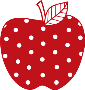 Polka Dot Apple Clipart