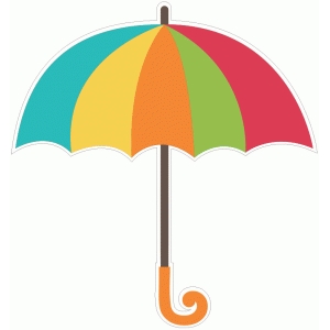 Silhouette Design Store - View Design #41041: multi color umbrella