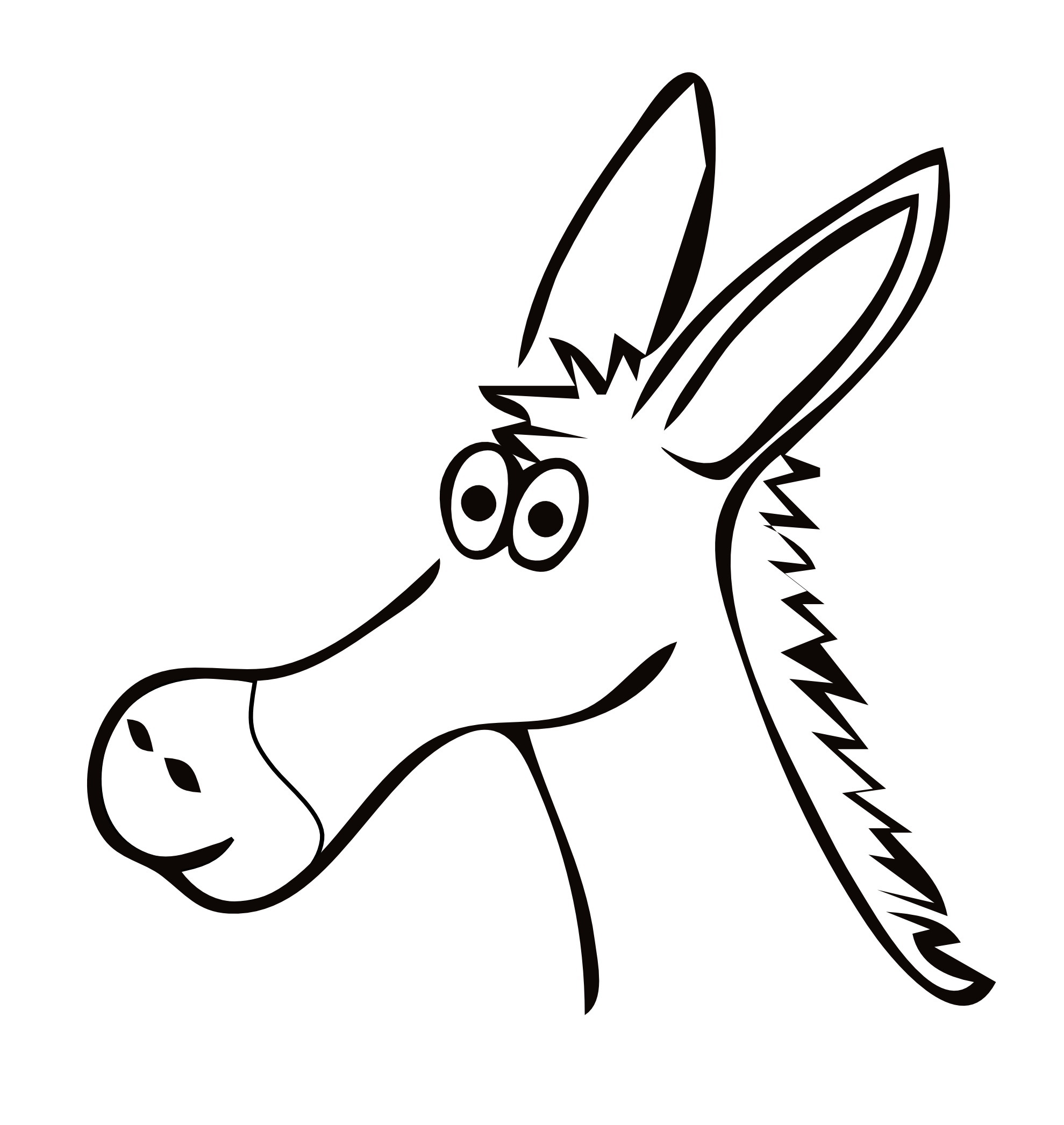 Donkey clipart vector