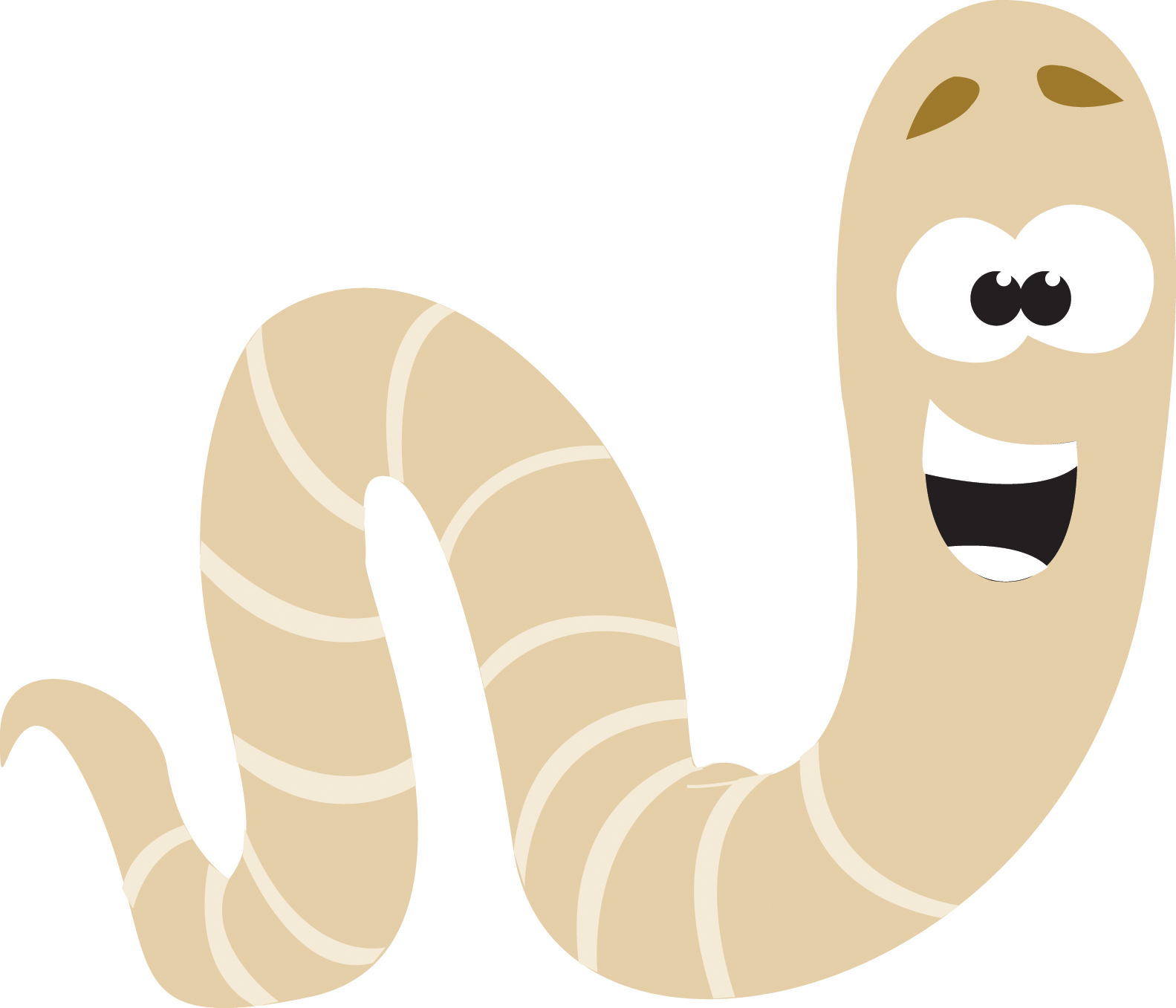 Earthworms in soil clipart