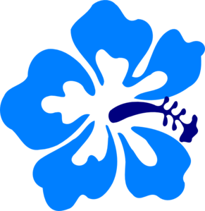 Blue Hawaiian Flower Clipart