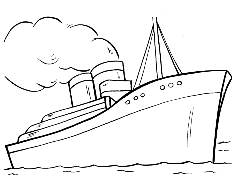 Boat Coloring Pages For Kids - AZ Coloring Pages