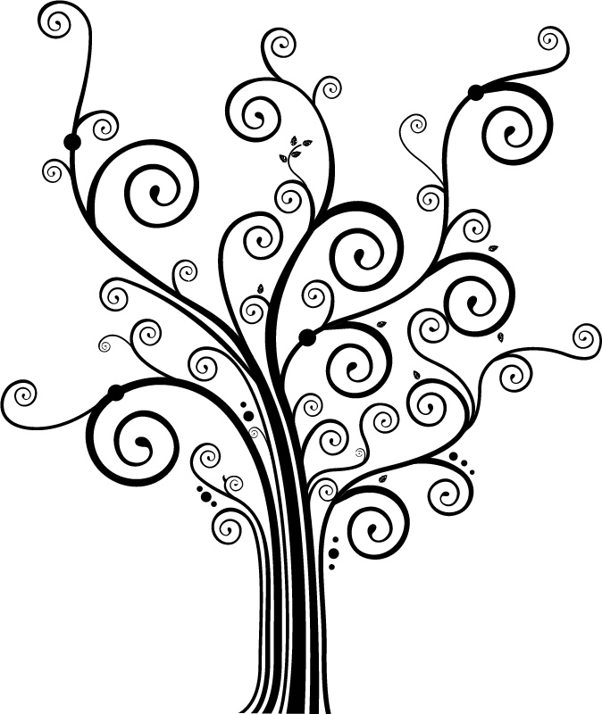 Swirly Tree Clip Art