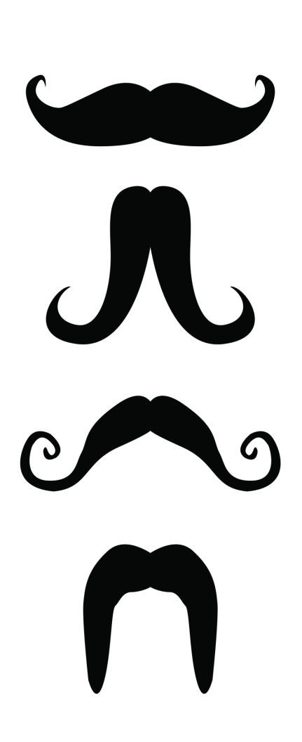 Mustache Stencil Outline ClipArt Best