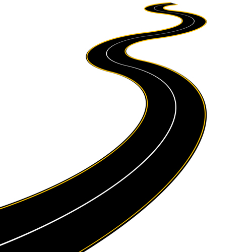 Long curvy road clipart