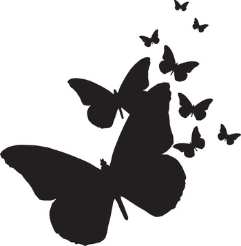 Butterflies Silhouette - ClipArt Best