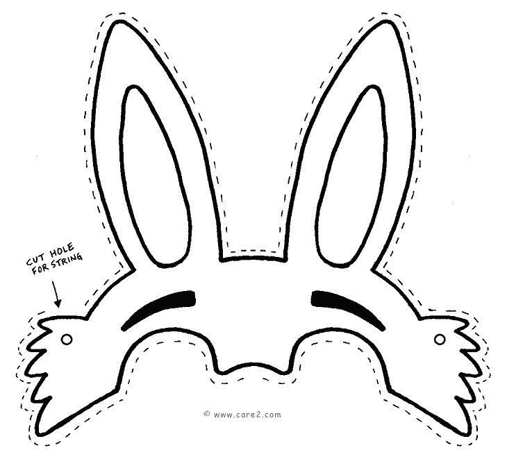 easter bunny mask template