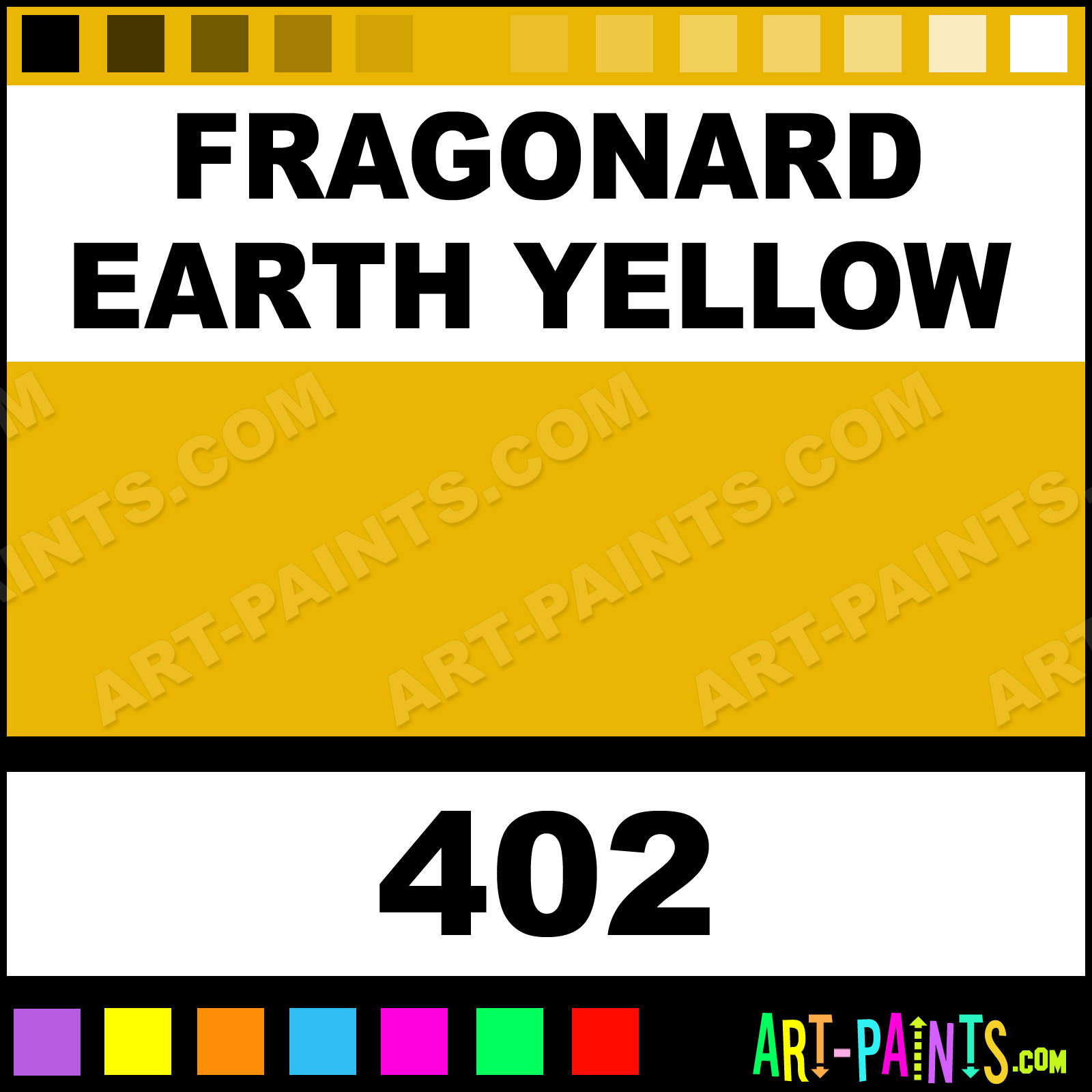 Fragonard Earth Yellow Pebeo Oil Paints - 402 - Fragonard Earth ...