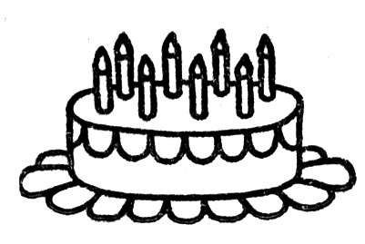 Birthday Cake Outline - ClipArt Best