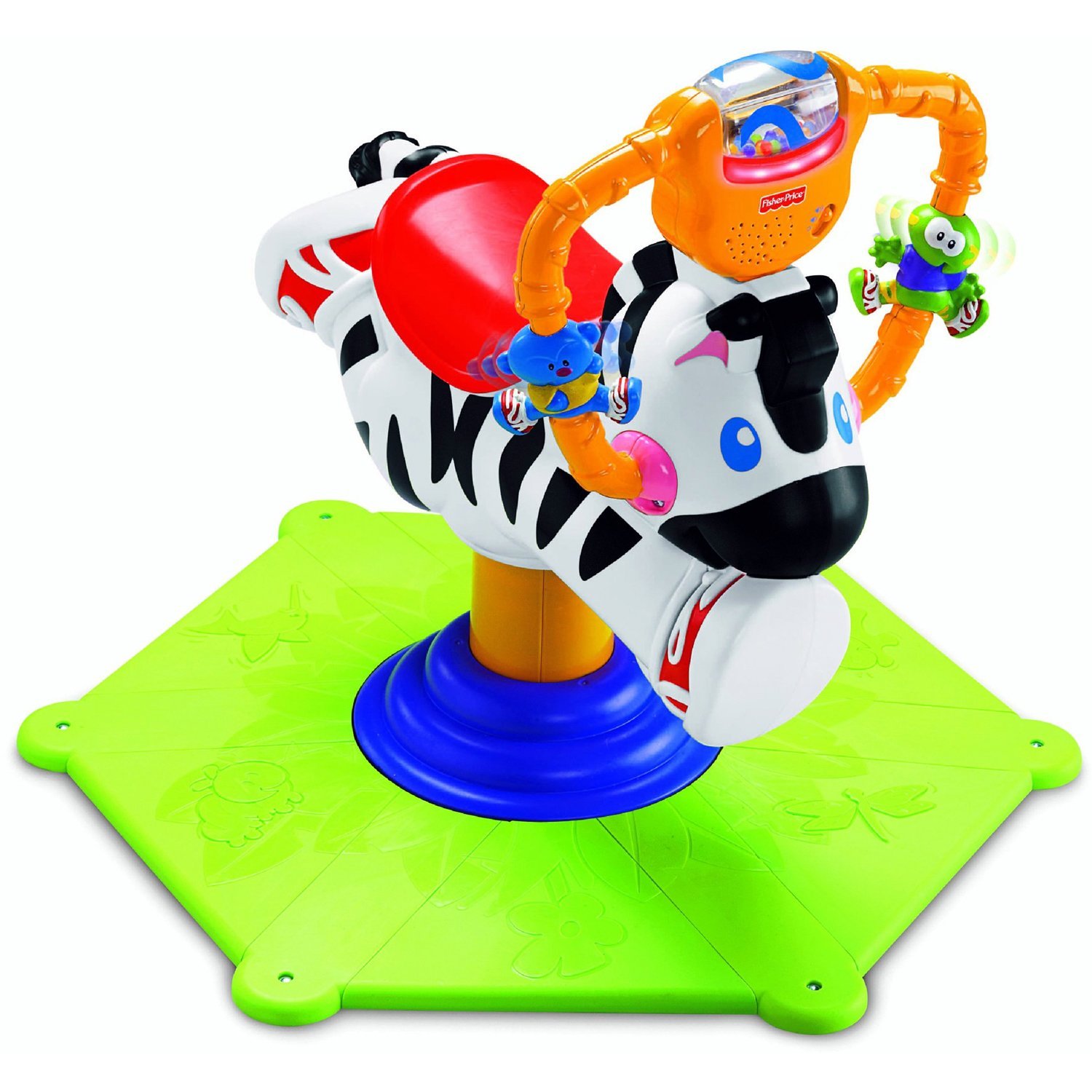 Fisher Price Bounce and Spin Zebra (Premium) - Flip-A-Toy
