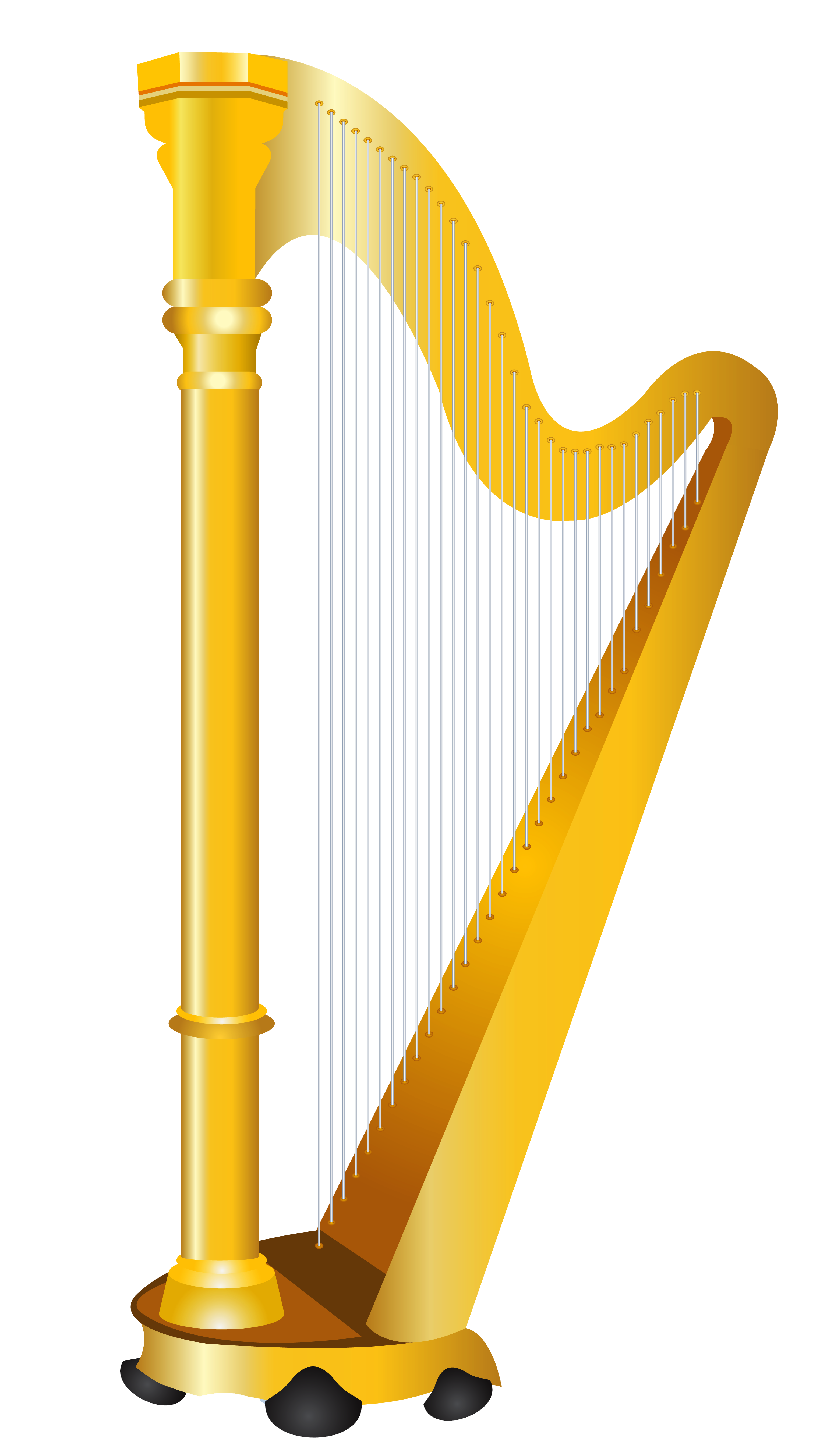 Golden Harp Clipart