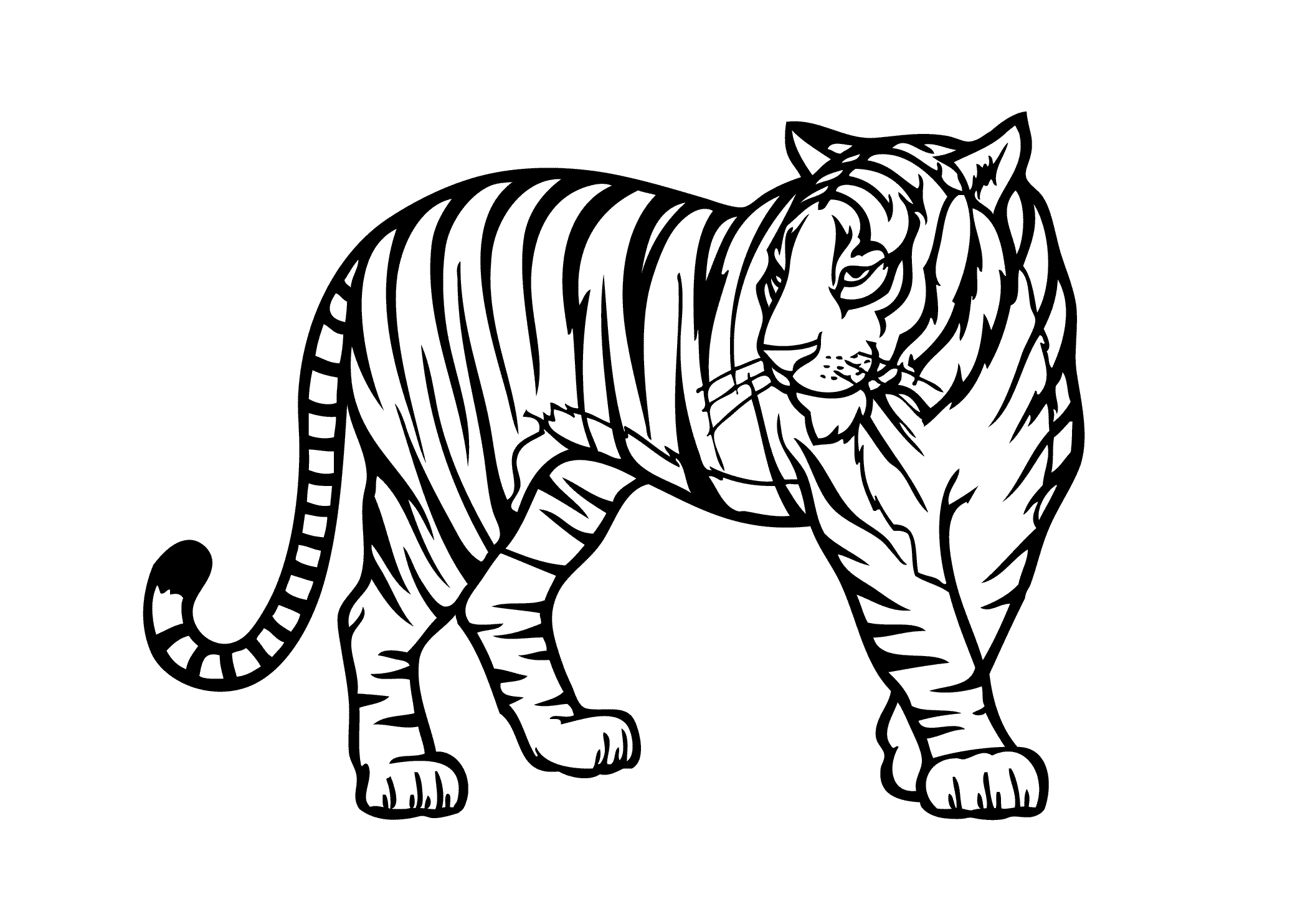 Tiger Coloring Pages - FREE Printable Coloring Pages | AngelDesign