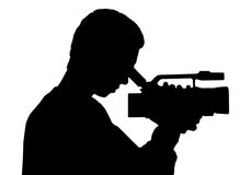 Video camera man clipart