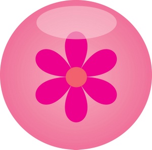 Flower Clipart Image - clip art illustration of a pink flower on a ...