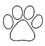 Dog Paw Outline Clipart