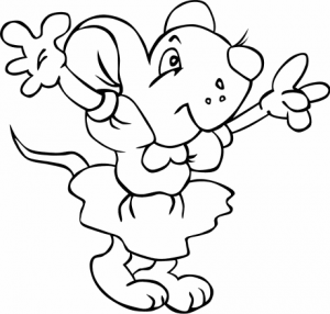 Clipart girl mouse