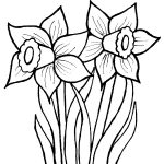 Simple Daffodil Coloring Pages Printable for Kids with Easy ...