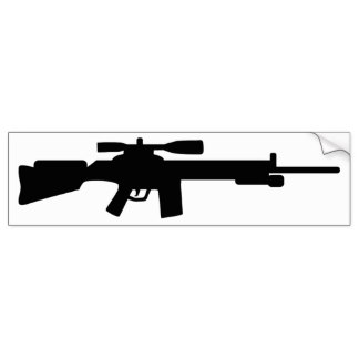 Sniper Rifle Bumper Stickers - Car Stickers | Zazzle