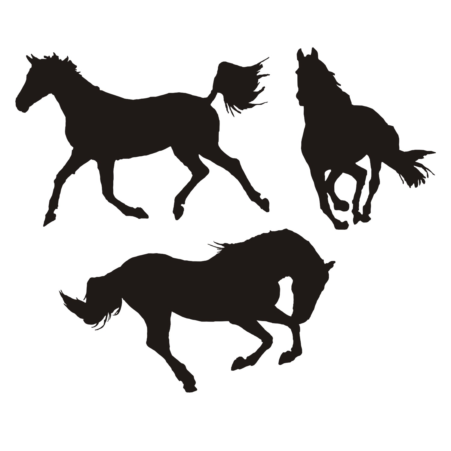 Vector for free use: Horses vector