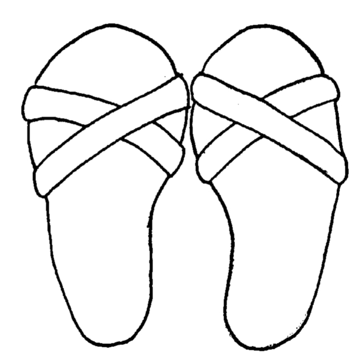 Beach Sandals Drawing - ClipArt Best