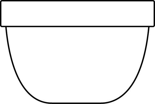 Bowl clipart black and white