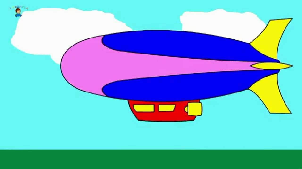 Kids Learn Colors Cartoon 2 Colour Airship - YouTube