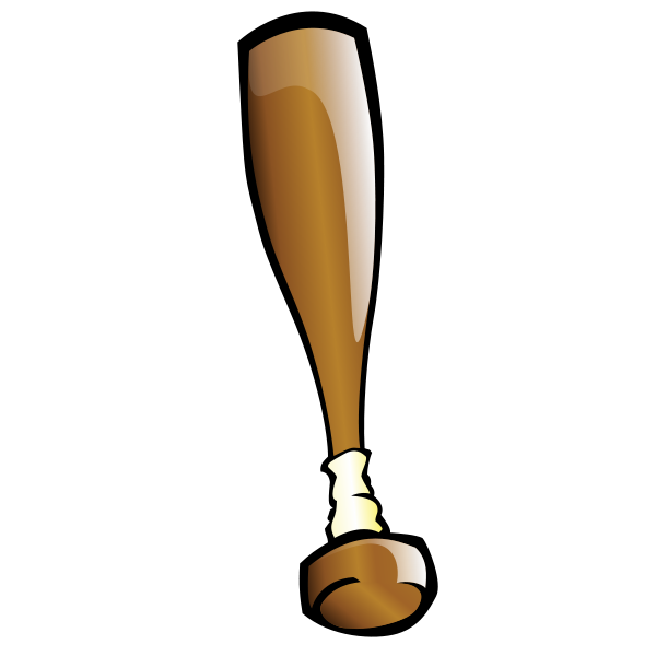Baseball Bat small clipart 300pixel size, free design - ClipartsFree