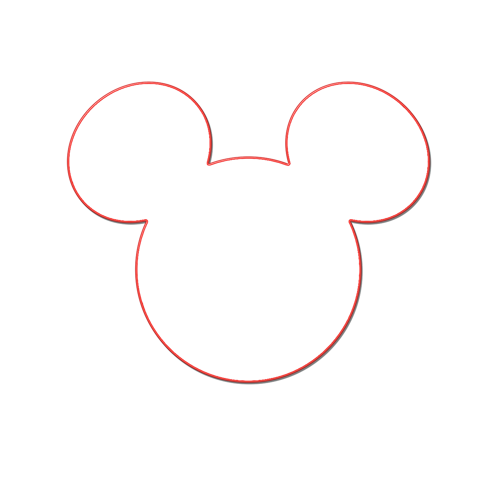 Mickey mouse head silhouette clip art