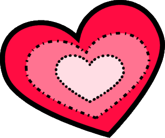 Dashed Hearts Clipart