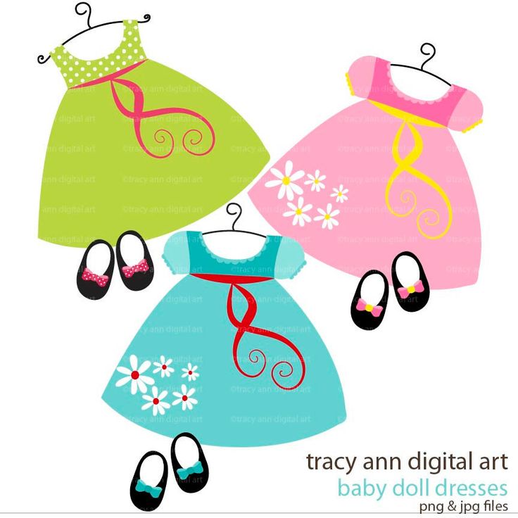 Clipart little girl dress