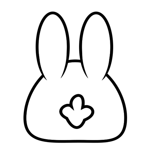 Back head of a spring bunny vector image | Public domain vectors