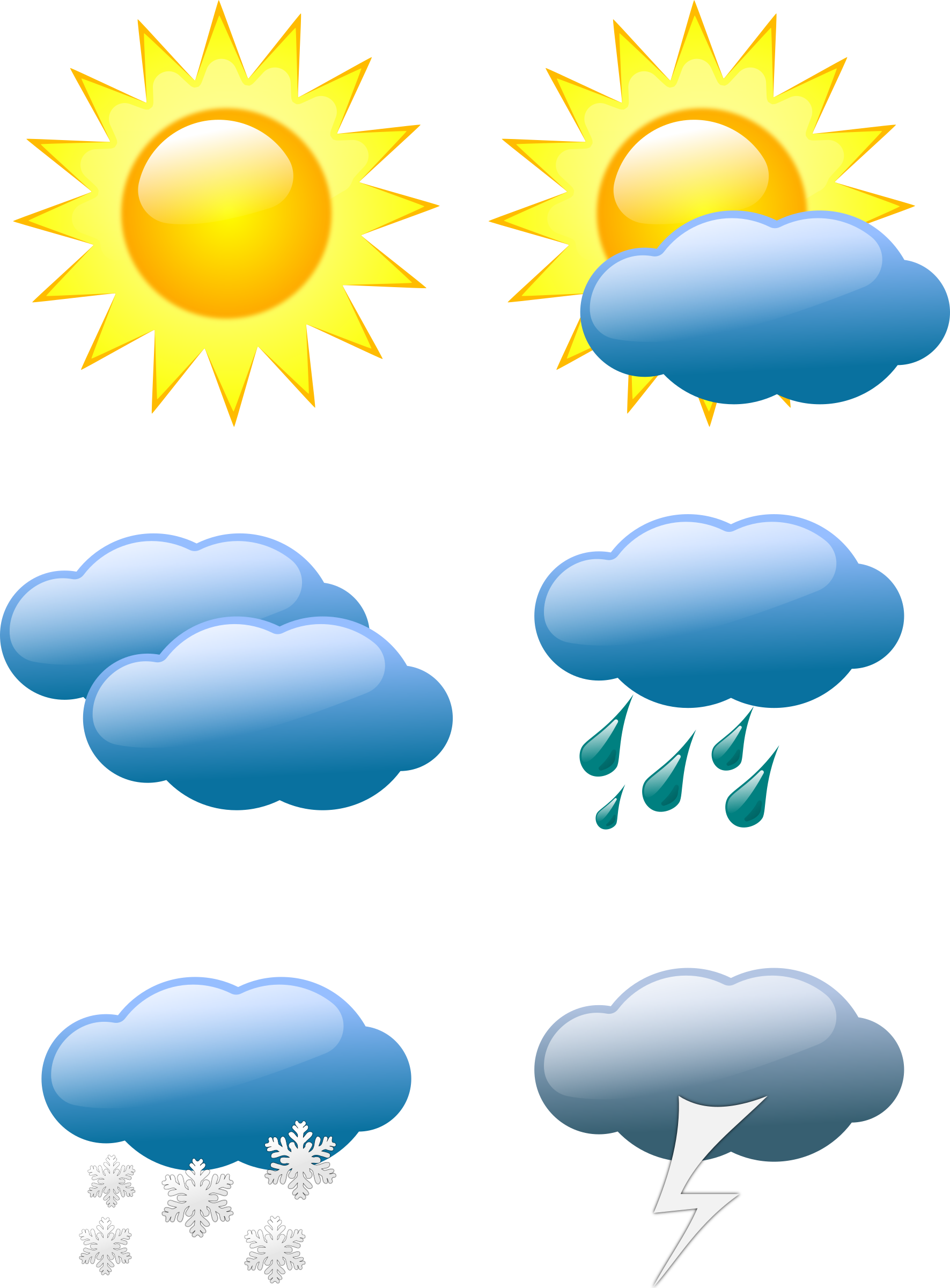 Clipart - weather symbols