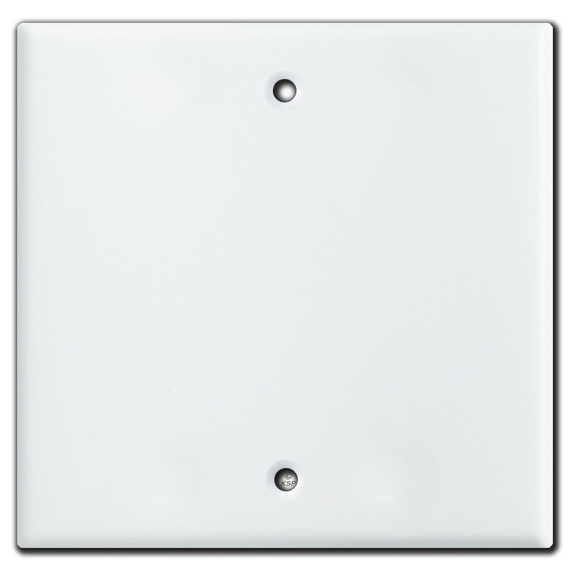 White Blank Electrical Cover Plates in 60 Sizes - Kyle Switch Plates