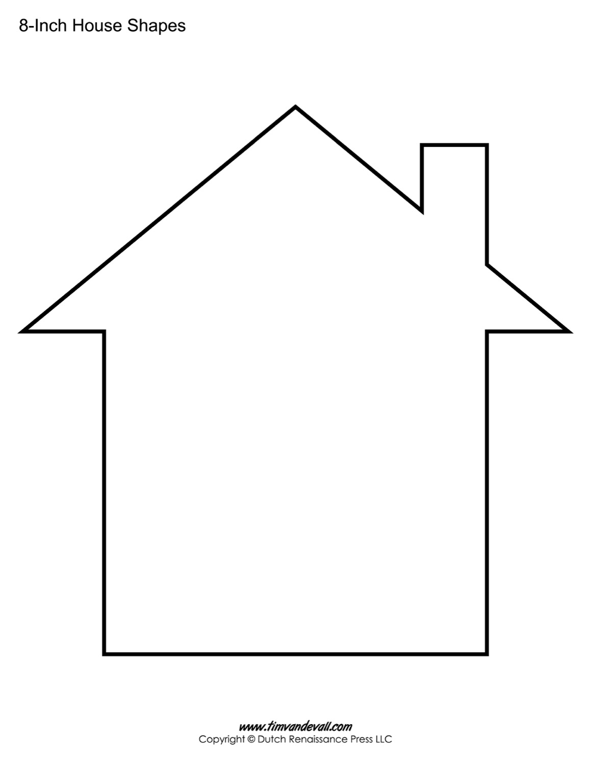 House Templates | Free Blank House Shape PDFs