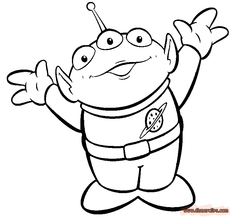 Toy Story Alien Coloring Pages Free - Google Twit