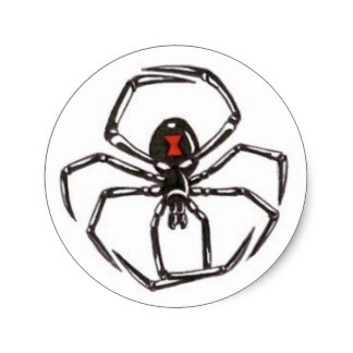 Black Widow Spider Stickers | Zazzle