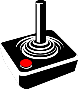 Retro Joystick clip art Free Vector