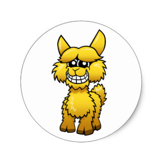 Cartoon Alpaca Stickers | Zazzle
