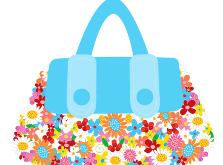 Free vector bag flowers