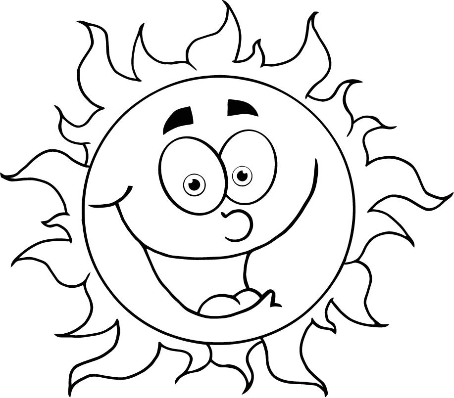 colouring in cartoon sun for kids - Coloring Point - Coloring Point