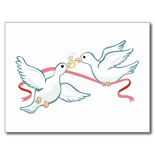 Beautiful Wedding Doves Save The Date Postcard from Zazzle.