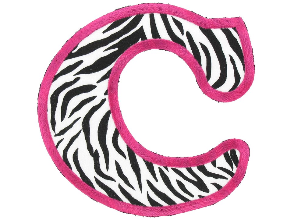 Printable Zebra Striped Letters